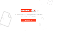 Desktop Screenshot of markdowntopdf.com