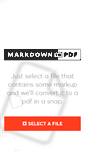 Mobile Screenshot of markdowntopdf.com