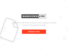 Tablet Screenshot of markdowntopdf.com